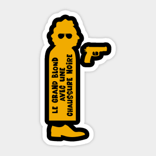 Pierre Richard Illustration- Typo & Gun Sticker